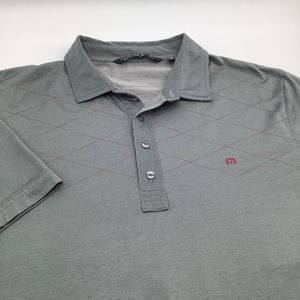 Travis Mathew Mens‎ Short Sleeve Pima Cotton Blend Golf Polo Gray Size Large